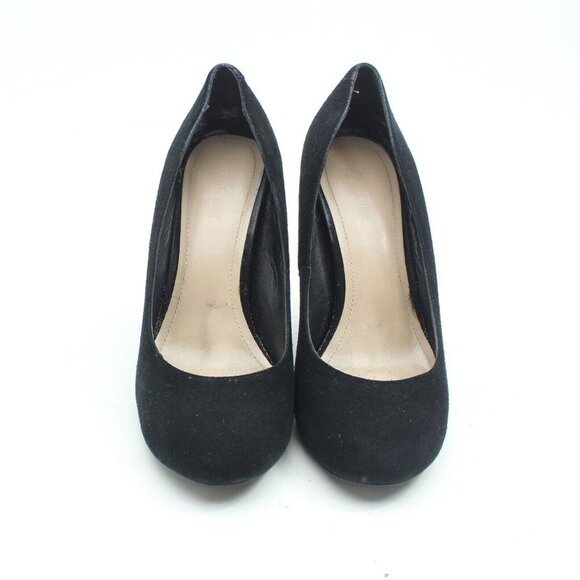 Pour la Victoire Womens Sz 8 Black Suede Vero Cuoio Leather Pumps Stiletto Heels - Picture 3 of 11